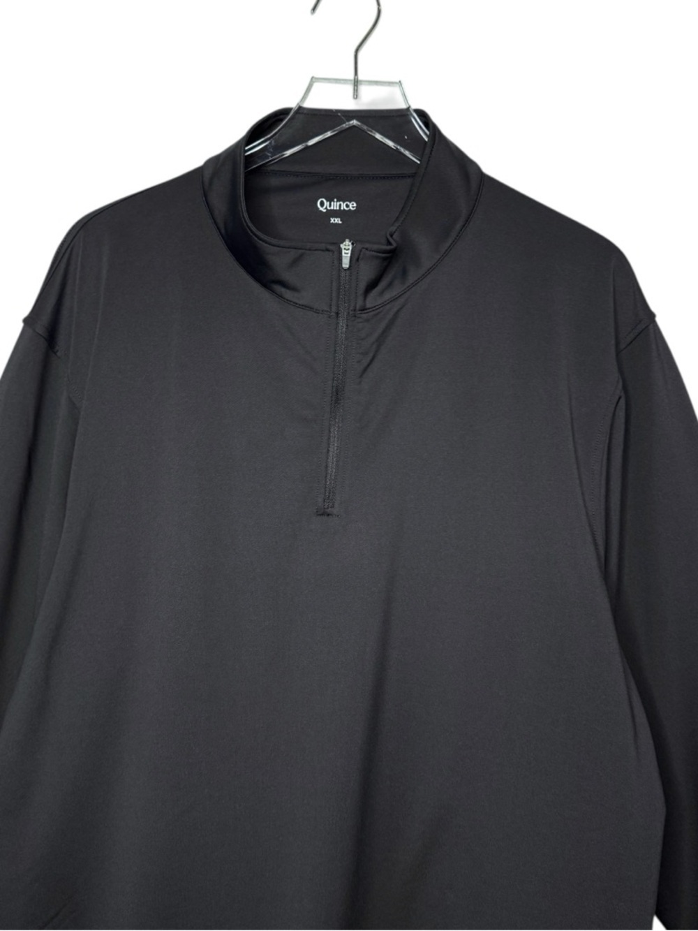 Quince Black Golf Performance Quarter Zip Long Sleeve Men’s Top Sz XXL - Picture 3 of 13